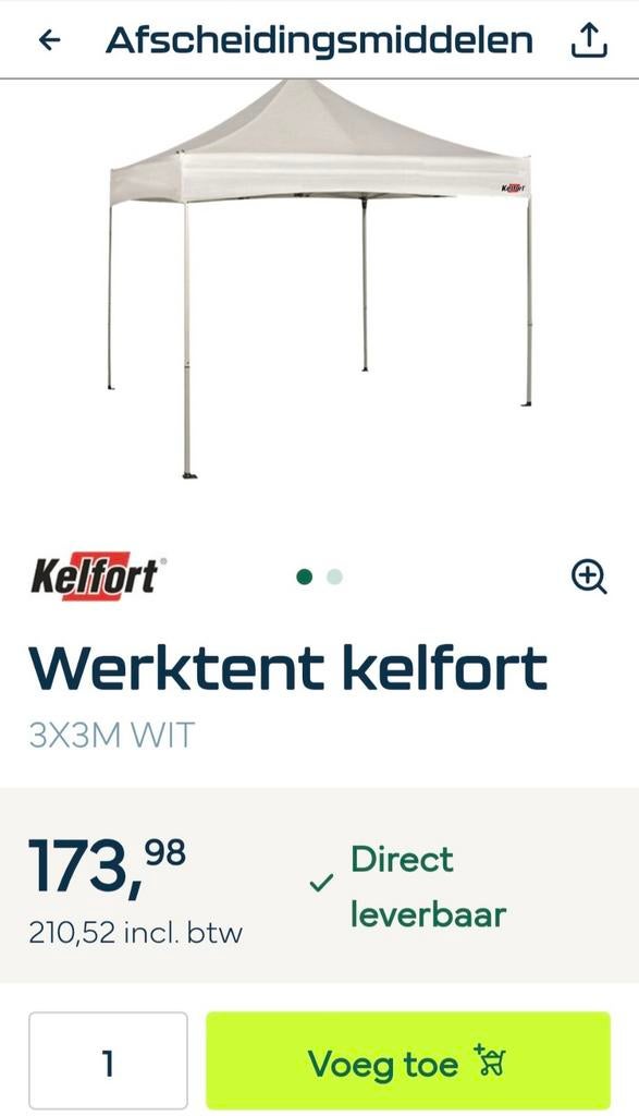 Partytent werktent, Tuin en Terras, Partytenten, Ophalen, Zo goed als nieuw, Minder dan 5 meter