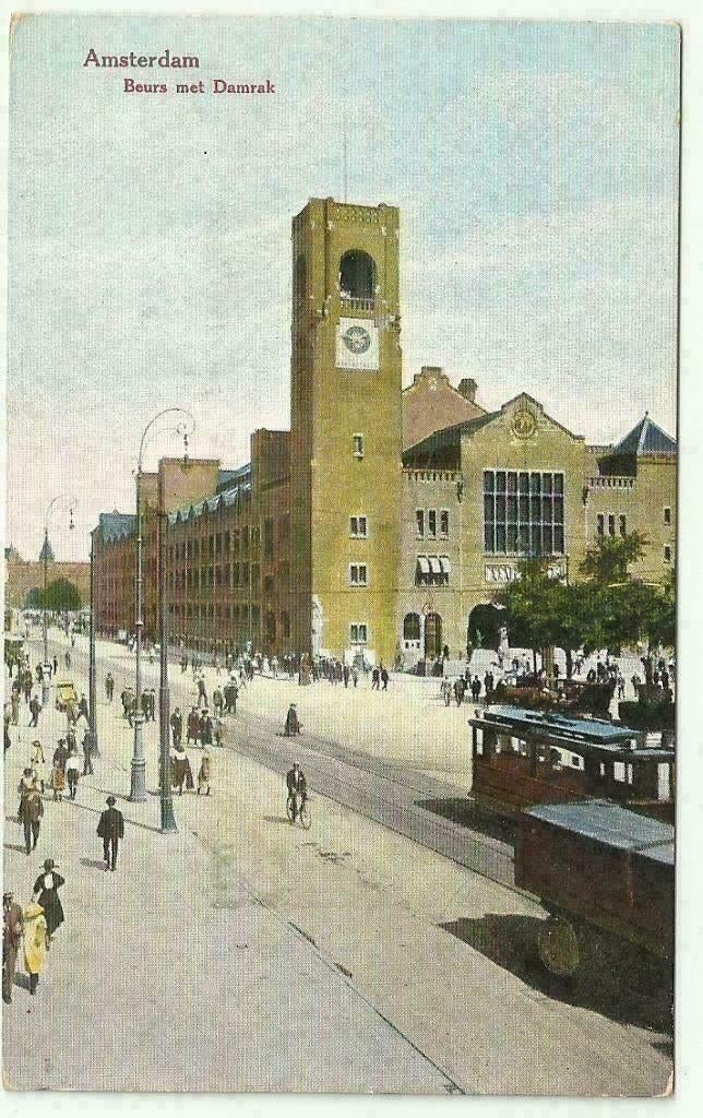 AK Amsterdam - Beurs met Damrak, Verzenden, Voor 1920, Ongelopen, Noord-Holland