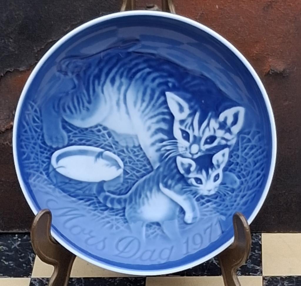 Poes. Wandbord.  Poes & kitten. * Zie tekst/foto's., Ophalen