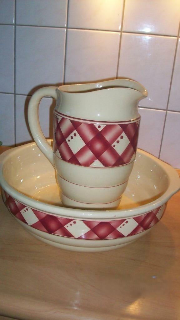 Antiek lampetstel 2-delig, Boch, Antiek en Kunst, Ophalen of Verzenden