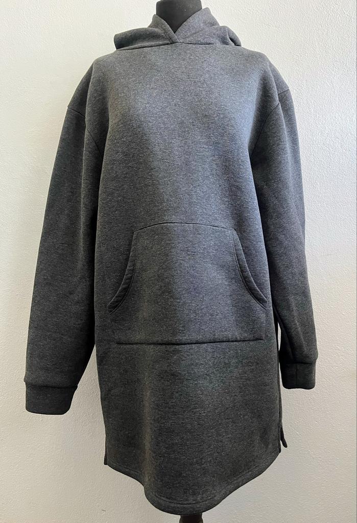 Grijze oversized hoodie jurk, Kleding | Dames, Grote Maten, Ophalen of Verzenden, Nieuw, Grijs, Trui of Vest