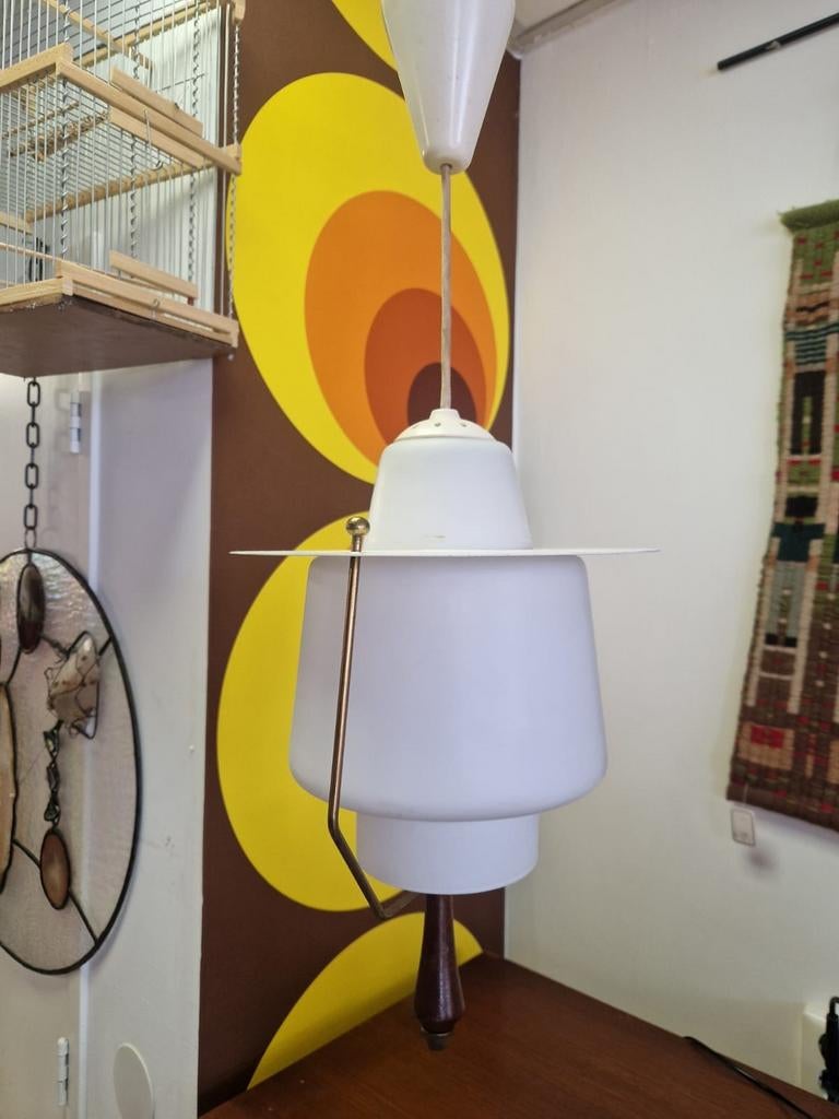 Opaline hanglamp met Scandinavische accenten, Ophalen, Therebels1973@gmail.com, The Rebels, Minder dan 50 cm