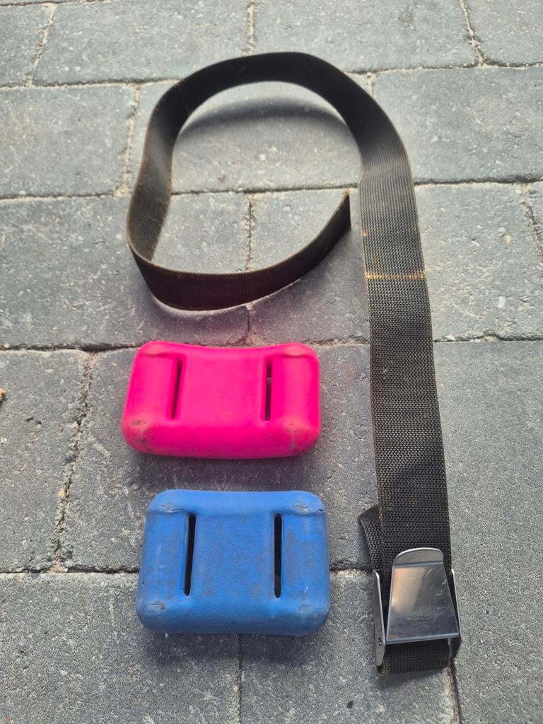 Duiklood met gordel, Watersport en Boten, Duiken, Ophalen of Verzenden, Gebruikt, Lood of Loodgordel