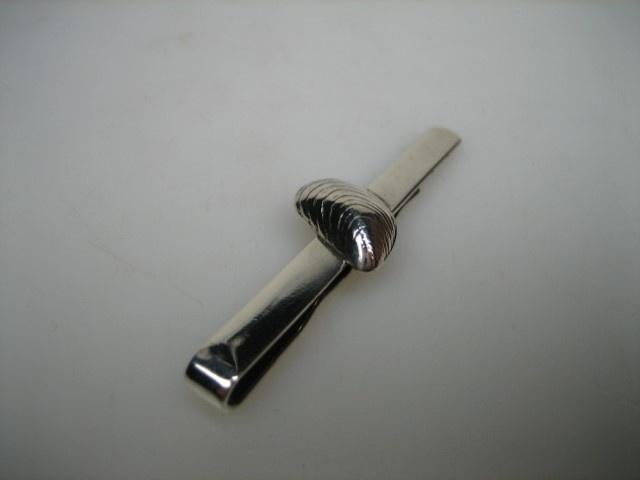 Antieke zilveren dasspeld met Zeeuwse Mossel, Antiek en Kunst, Verzenden, Zilver