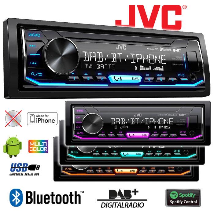 Autoradio JVC KD-X451DBT met DAB&Bluetooth functie ZGAN, Ophalen of Verzenden, Zo goed als nieuw