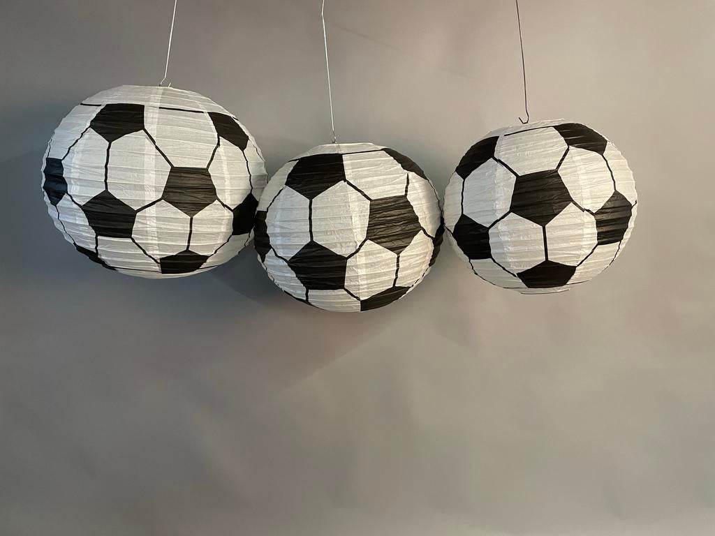 Voetbaldecoratie voetbalfeest lampionnen, Ophalen of Verzenden, Nieuw, Versiering, Overige