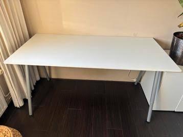 2x IKEA Galant bureaus 160x80 met hoekstuk, Ophalen, Opzetstuk, Gebruikt, Hoekbureau