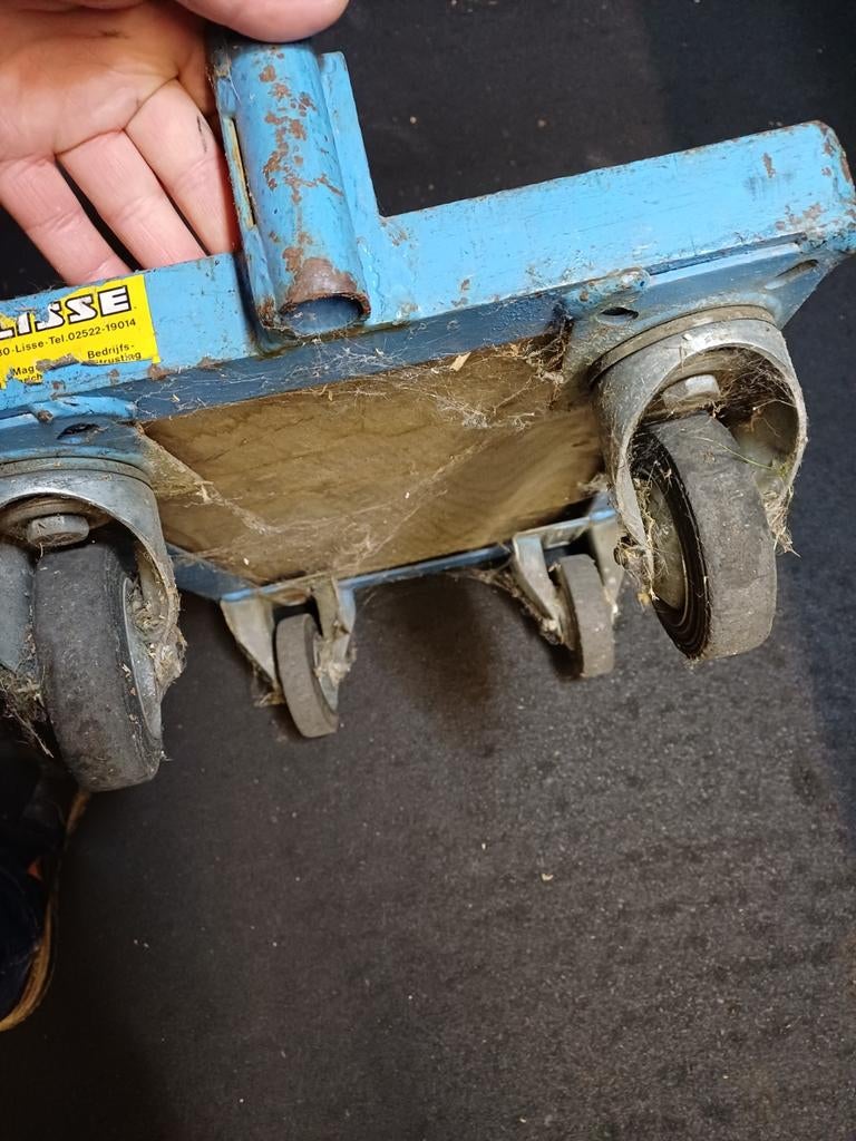 Stevig Accu Karretje op Zwenkwielen - Goede Staat, Ophalen, Gebruikt, Transportkar