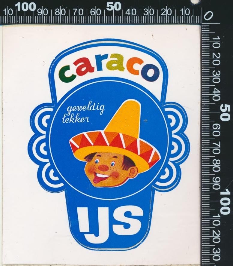 Sticker: Caraco IJs (Klein), Ophalen of Verzenden, Zo goed als nieuw, Bedrijf of Vereniging