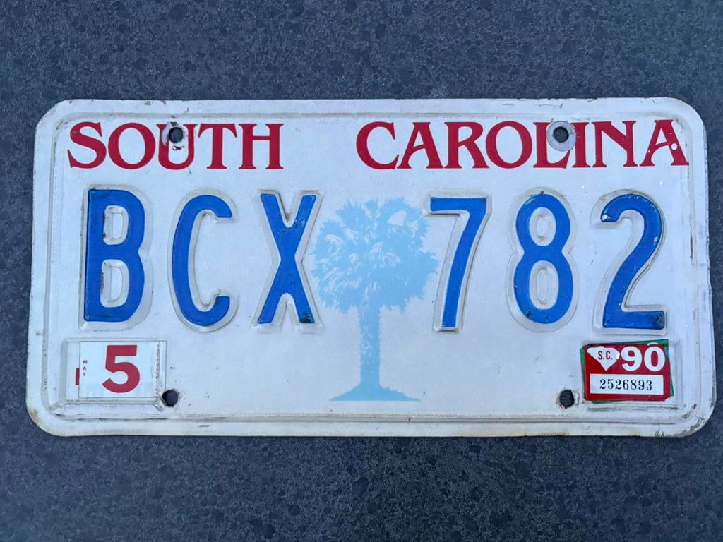 Nummerbord amerika usa south carolina, Verzamelen, Automerken, Motoren en Formule 1, Ophalen of Verzenden, Gebruikt, Auto's