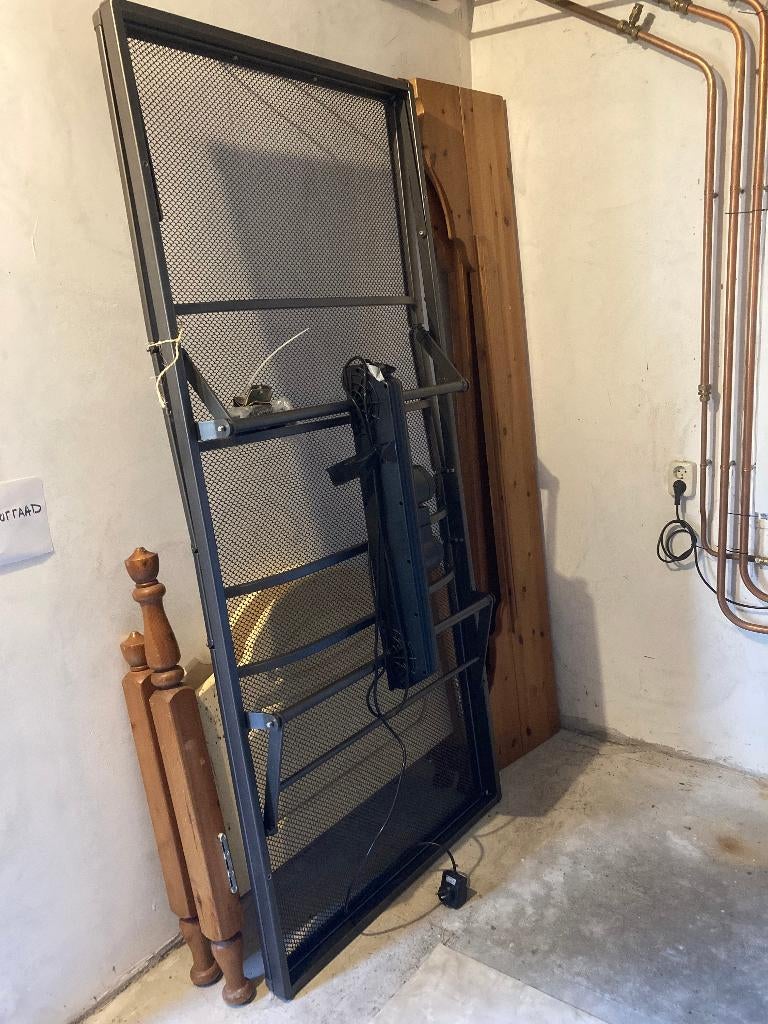 bed, Huis en Inrichting, Ophalen, 90 cm, Eenpersoons, Hout