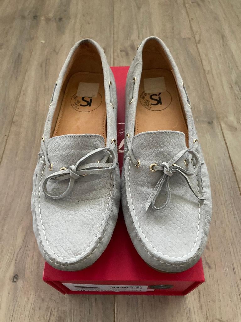 Mocassins/loafers/instappers - Si, Ophalen of Verzenden, Espadrilles of Moccasins, Grijs, Gedragen