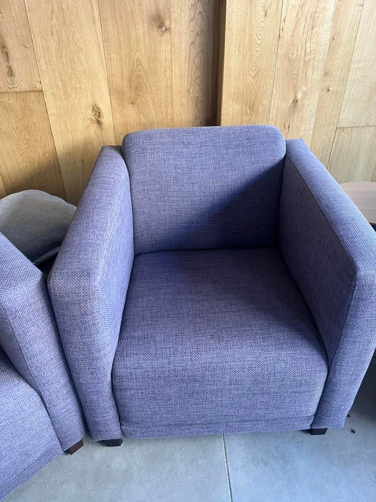 Gratis 3 stuks mooie paarse fauteuil in goede staat, Ophalen, Zo goed als nieuw, 75 tot 100 cm, 50 tot 75 cm