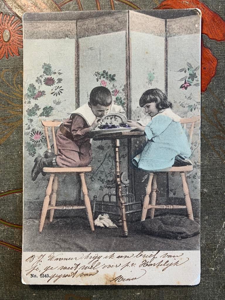 Wat zit er onder het bord? (GG), Ophalen of Verzenden, 1920 tot 1940, Gelopen, Kinderen