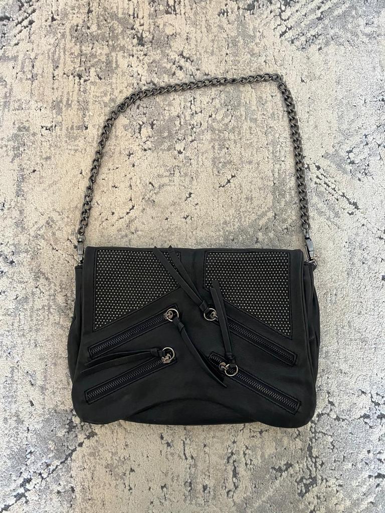 Zara leren tas; zwart, Ophalen of Verzenden, Zo goed als nieuw, Zwart, Schoudertasje