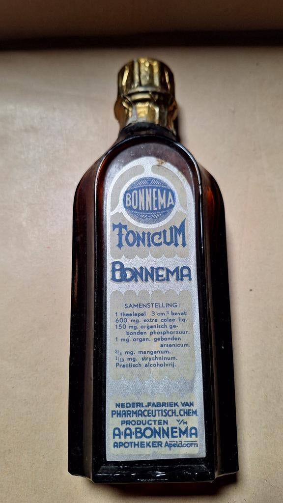OUD FLESJE BONNEMA TONICUM , Zwitsal, Verzamelen, Merken en Reclamevoorwerpen, Ophalen of Verzenden