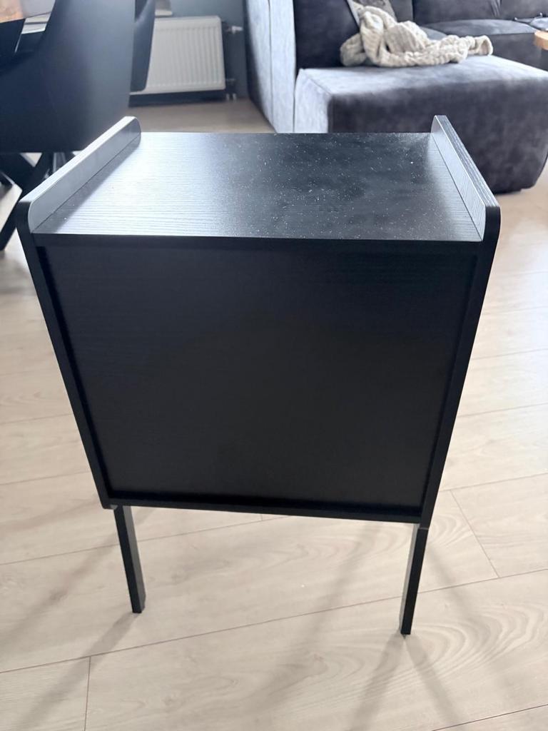 Zwarte kast voor platen / LP’s, opbergen van LP’s, Huis en Inrichting, Kasten | Overige, Ophalen, Zo goed als nieuw