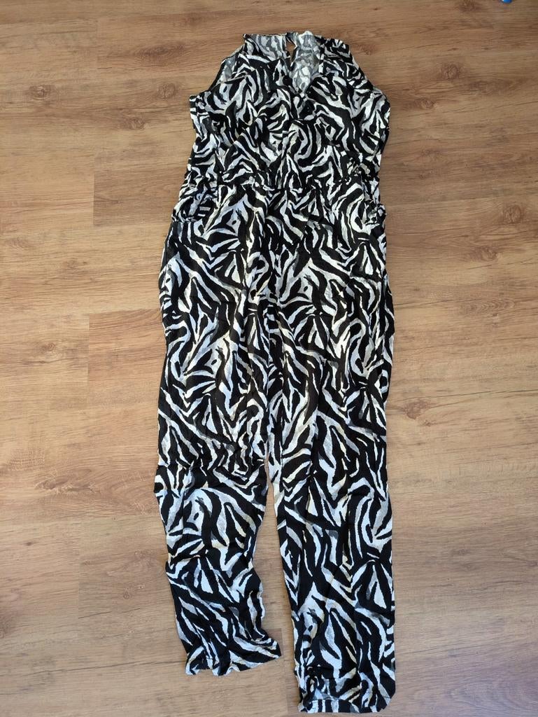 Jumpsuit xl zwart wit, Ophalen of Verzenden, Zo goed als nieuw, Maat 46/48 (XL) of groter, Wit