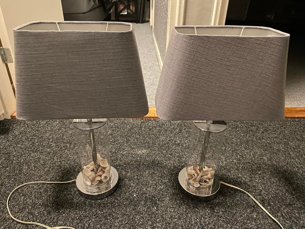 Lampen, Huis en Inrichting, Lampen | Tafellampen, Ophalen, Zo goed als nieuw, Glas, Minder dan 50 cm