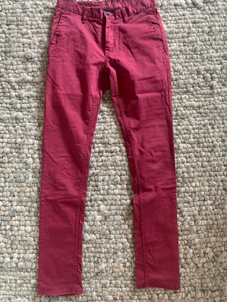 Opruiming ..... HURLEY chino rode pantalon maat 28 / smal, Ophalen of Verzenden, Gedragen, Maat 46 (S) of kleiner, Rood