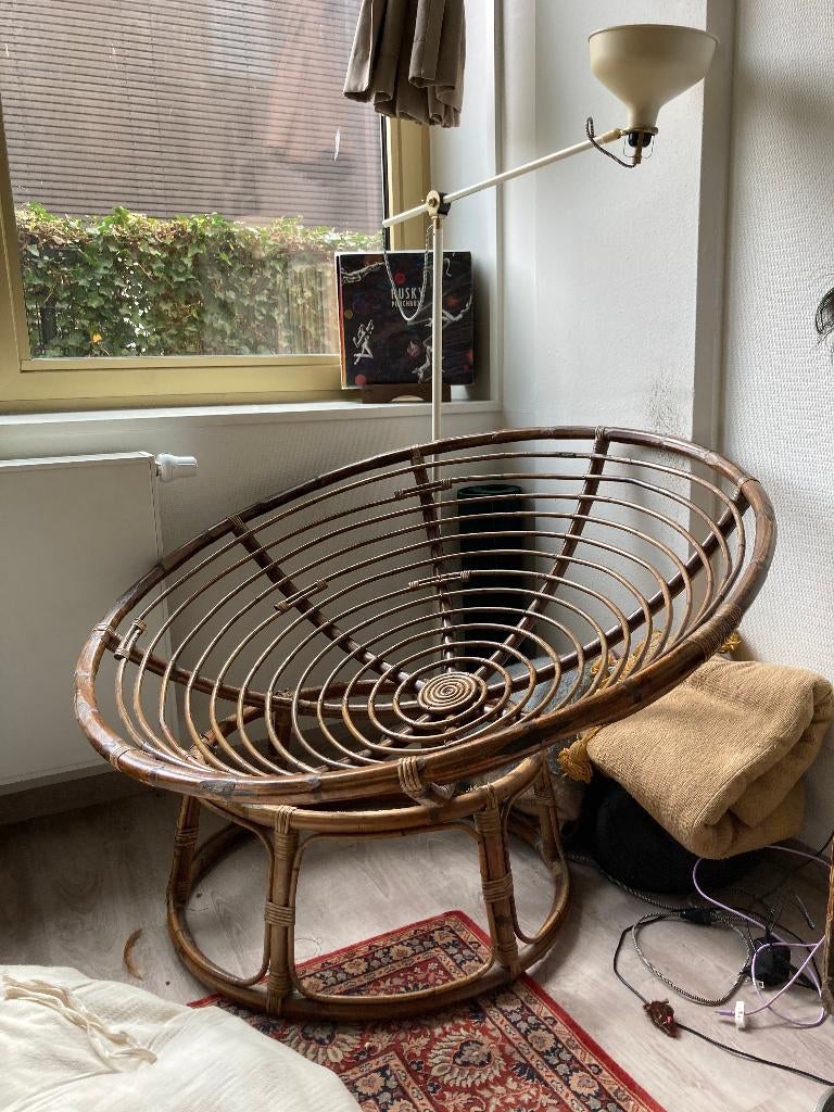 Papasan stoel (onderstel), Huis en Inrichting, Stoelen, Gebruikt, Eén, Riet of Rotan, Stof, Ophalen