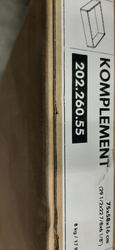 IKEA KOMPLEMENT lade 75x58 cm - Nieuw, alleen geopend, Ophalen, 1 of 2 laden, Nieuw, 50 tot 100 cm