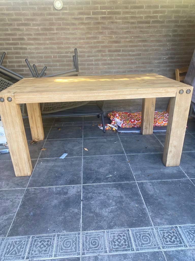 Houten eettafel 90 - 160 cm afneembare poten, Huis en Inrichting, Tafels | Eettafels, Ophalen, Gebruikt, 50 tot 100 cm, 150 tot 200 cm