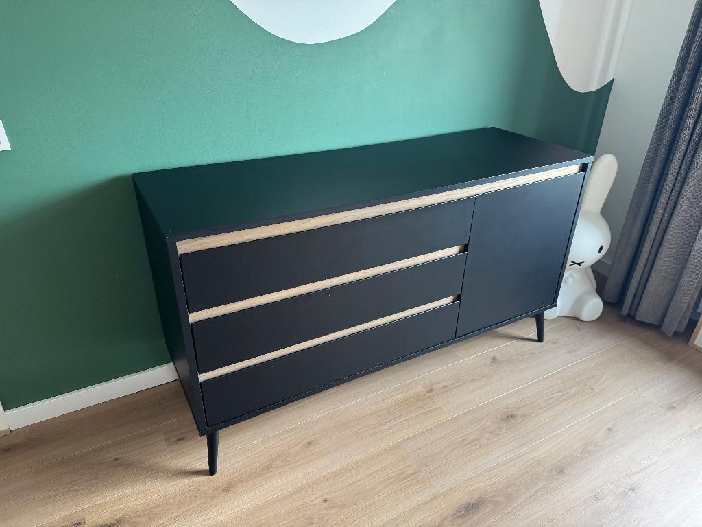 Europe Baby Sterre Commode XL Zwart / Oak, 50 tot 70 cm, Commode, Ophalen, Minder dan 90 cm