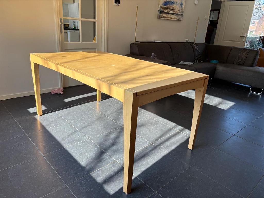 Leolux's long extendable dinner table, Huis en Inrichting, Tafels | Eettafels, Ophalen, Gebruikt, 200 cm of meer, 50 tot 100 cm