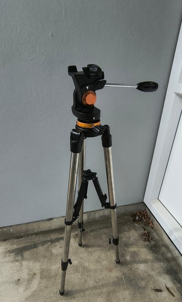 Stevig statief met balhoofd voor camera of telescoop, Audio, Tv en Foto, Fotografie | Statieven en Balhoofden, Ophalen, Gebruikt