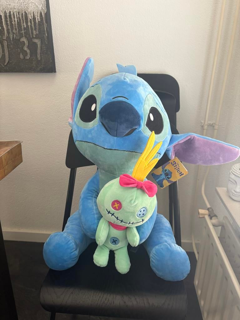 Stitch knuffel, echt van Disney 50cm hoog, Ophalen, Gebruikt, Disney, Overige typen