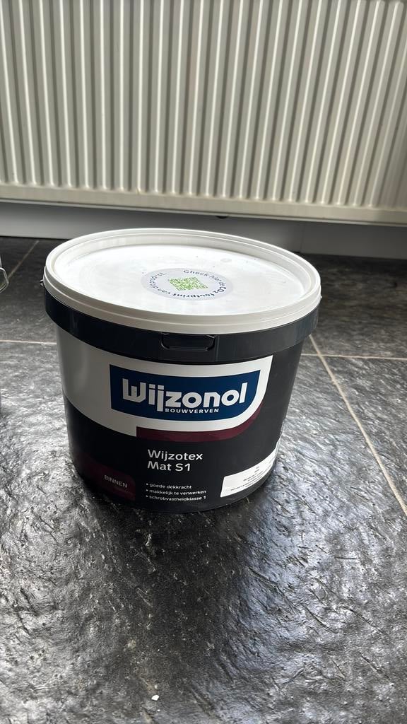 10 liter Latex muurverf wijzonol wijzotex RAL 9010, Ophalen, Wit, Nieuw, Verf