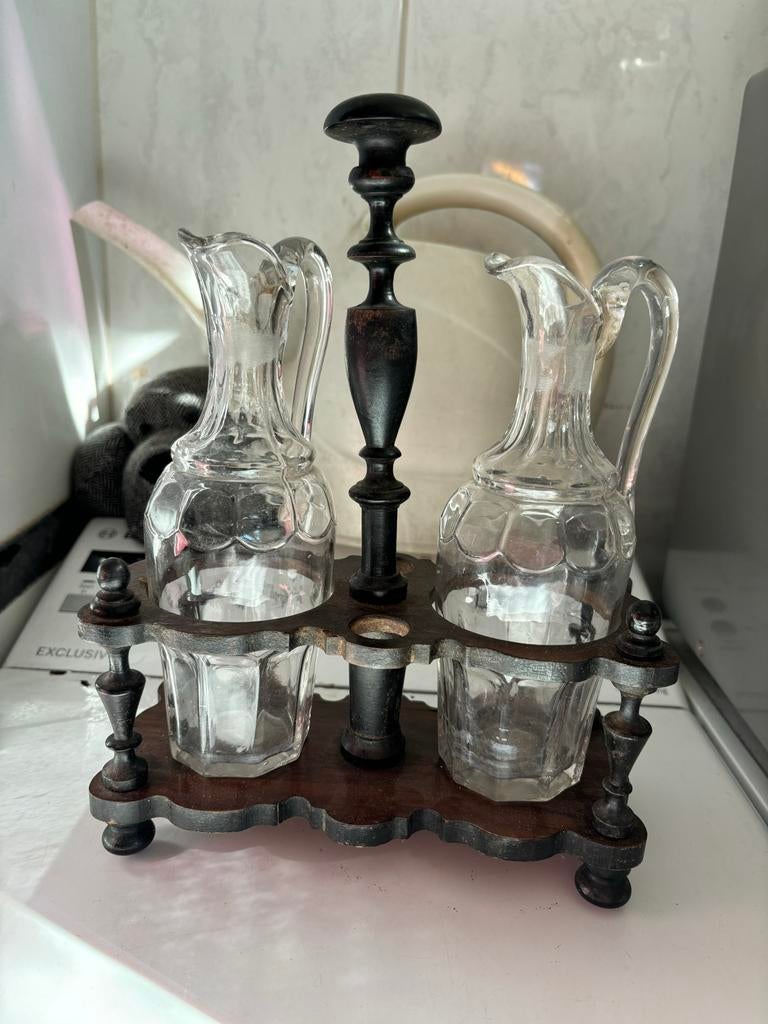 Olie en azijnstel Frans Napoleon brocante antiek vintage, Antiek en Kunst, Ophalen of Verzenden