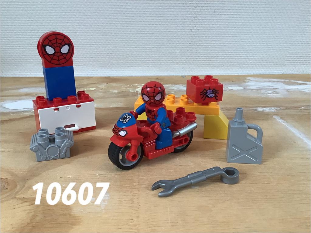 Duplo Spider-Man webmotor 10607 (compleet) 1, Ophalen of Verzenden, Zo goed als nieuw, Complete set, Duplo