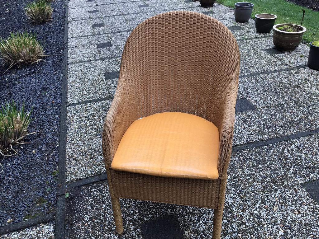 6 petriet stoelen met ruglening, Tuin en Terras, Tuinstoelen, Gebruikt, Rotan, Ophalen