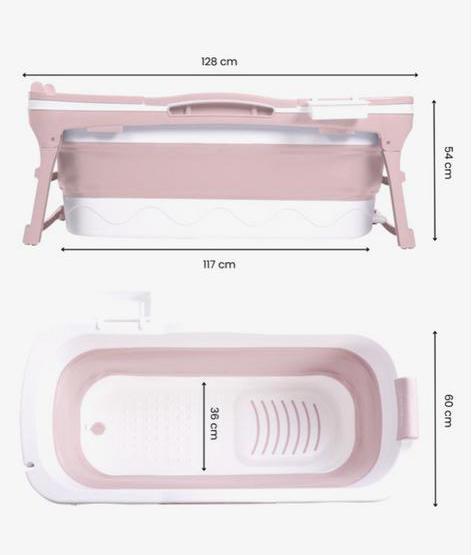 Opvouwbaar Zitbad - Blauw - 128cm - Inklapbaar, Ophalen, Nieuw, Blauw, Overige typen