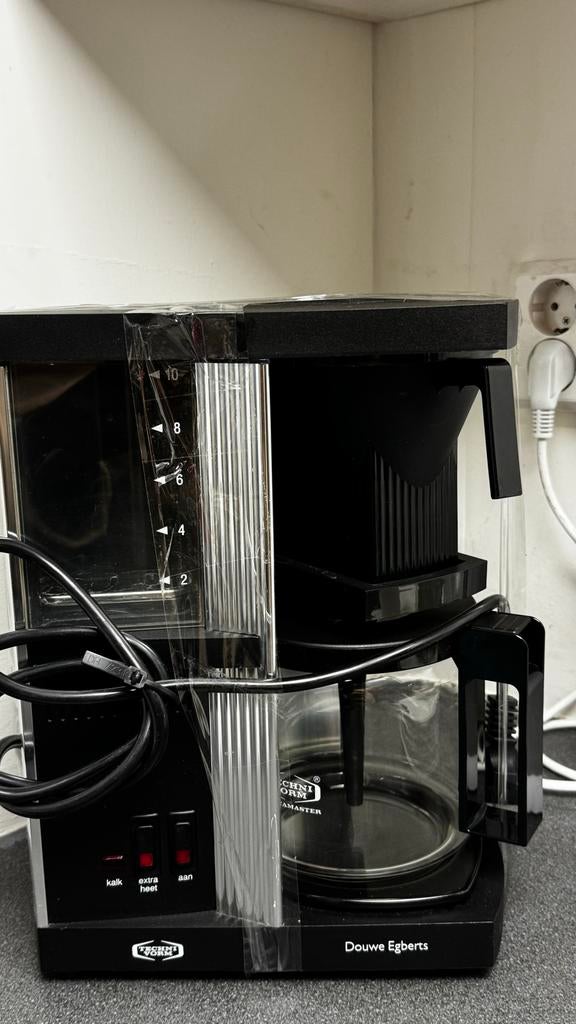 Vintage Technivorm Moccamaster GCS/A Douwe Egberts, Gebruikt, 10 kopjes of meer, Koffiemachine, Gemalen koffie