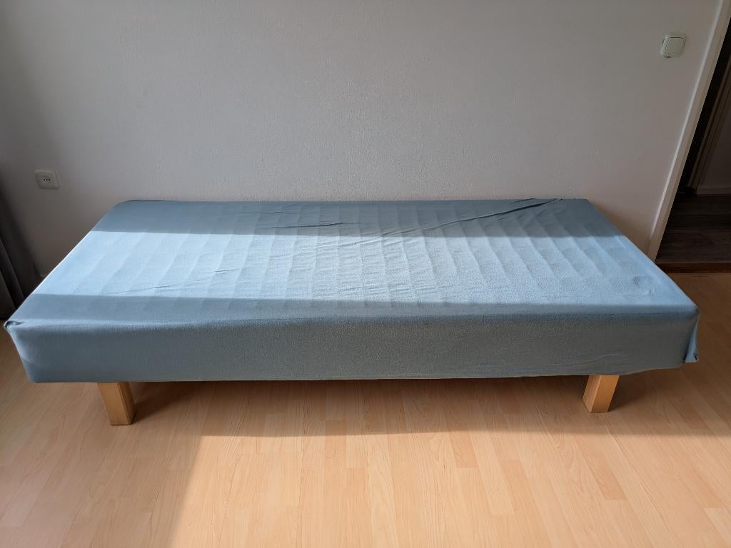 Ikea boxspring 90 x 200 cm , Ophalen, Gebruikt, 90 cm, Eenpersoons