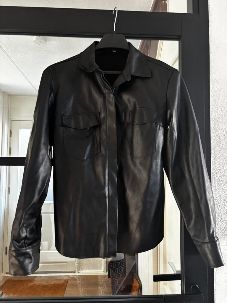 Sandee the label polyester Pu blouse, Ophalen of Verzenden, Zo goed als nieuw, Blauw