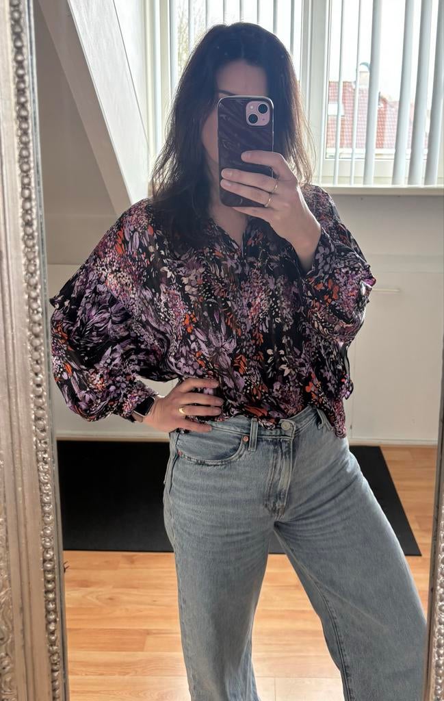 Inwear chiffon ruffle blouse, Ophalen of Verzenden, Zo goed als nieuw, Maat 38/40 (M), Overige kleuren