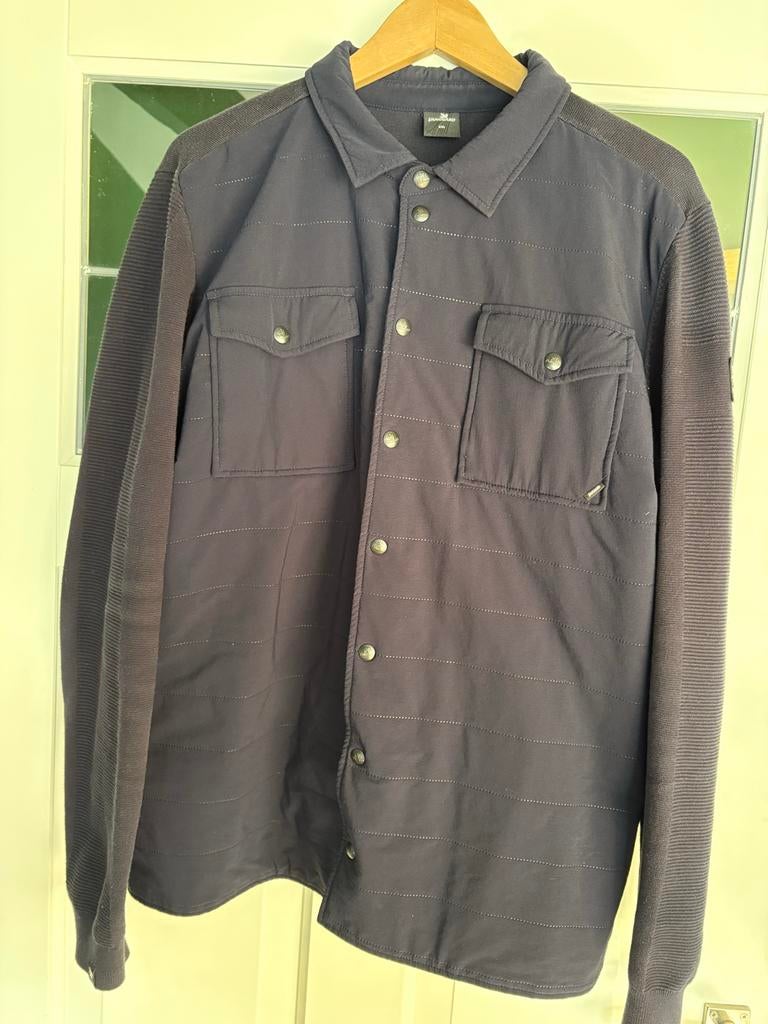 Vanguard Vest xxl - Donkerblauw gewatteerd overhemdjack, Ophalen of Verzenden, Zo goed als nieuw, Overige maten, Blauw