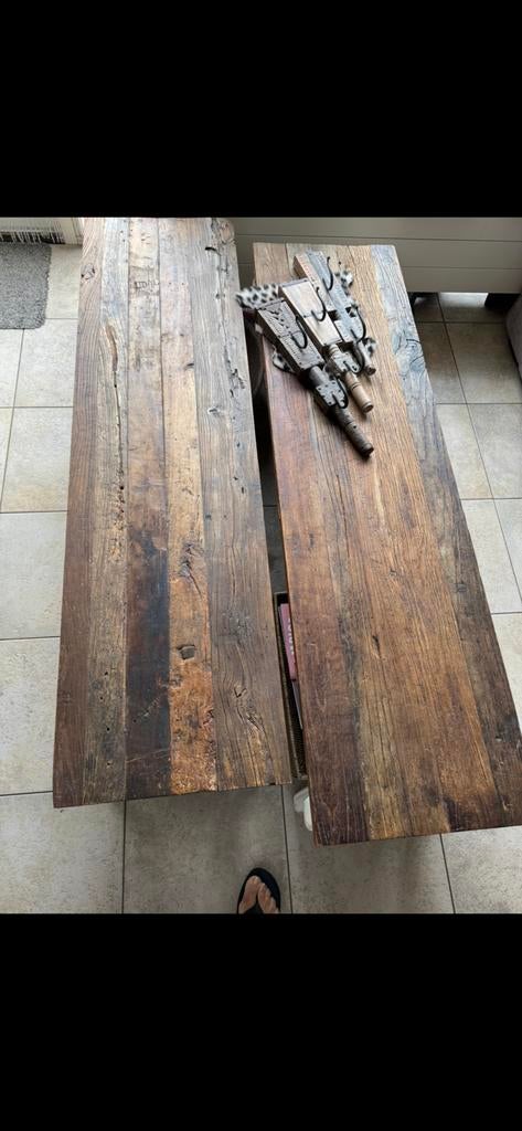 Riviera Maison Driftwood salontefels, Ophalen, 50 tot 100 cm, Rond, Zo goed als nieuw