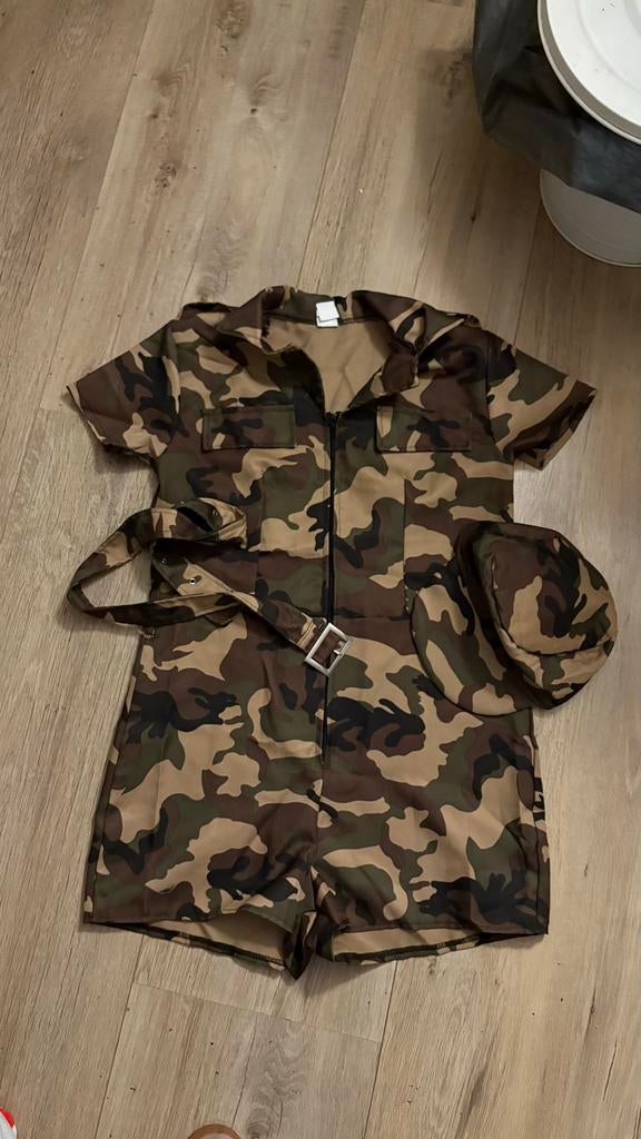 Army Girl kostuum maat S, Carnaval, Ophalen of Verzenden, Zo goed als nieuw, Kleding