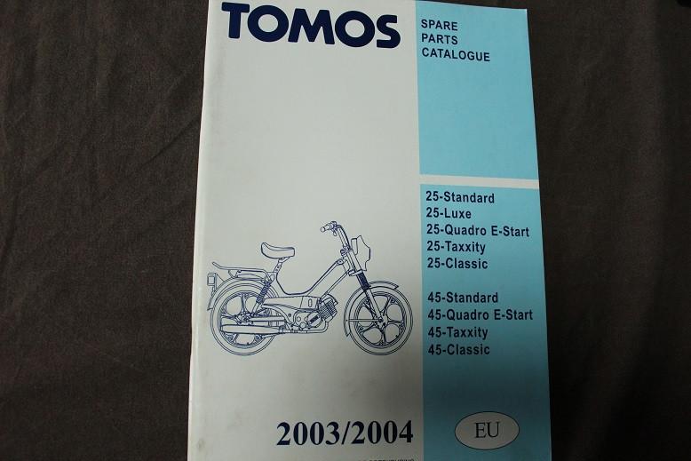 Tomos 25 45 Standard Luxe Classic Quadro 2003/04 parts list, Ophalen of Verzenden, Nieuw