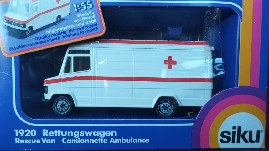 Mercedes Benz 809 D Ambulance Drk 1:55 Siku 1920 Po, Schlittenbacherstrasse 60 Lüdenscheid Germany, Auto, Verzenden, Nieuw
