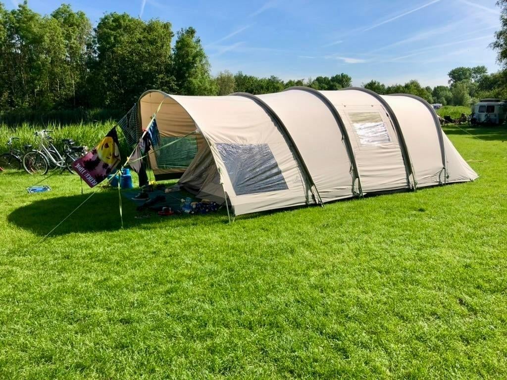 Nomad familie tent katoen met luifel en grondzeil 4-6 pers, Ophalen, Gebruikt, Tot en met 5