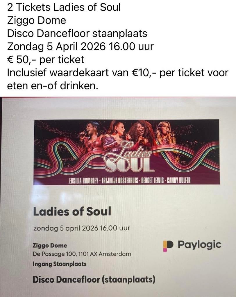 Ladies of Soul, Twee personen, April