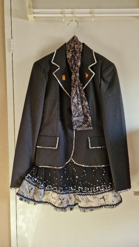 Carnaval of themafeest 4 delige Rock & Roll outfit mt. s/m, Carnaval, Ophalen of Verzenden, Kleding, Maat 36 (S)