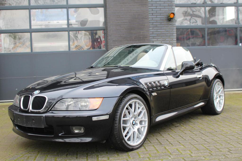 BMW Z3 Roadster 1.9 S Widebody ORGN NL! AIRCO, Stoelverwarmi, Auto's, Stof, Beige, Cabriolet, Zwart