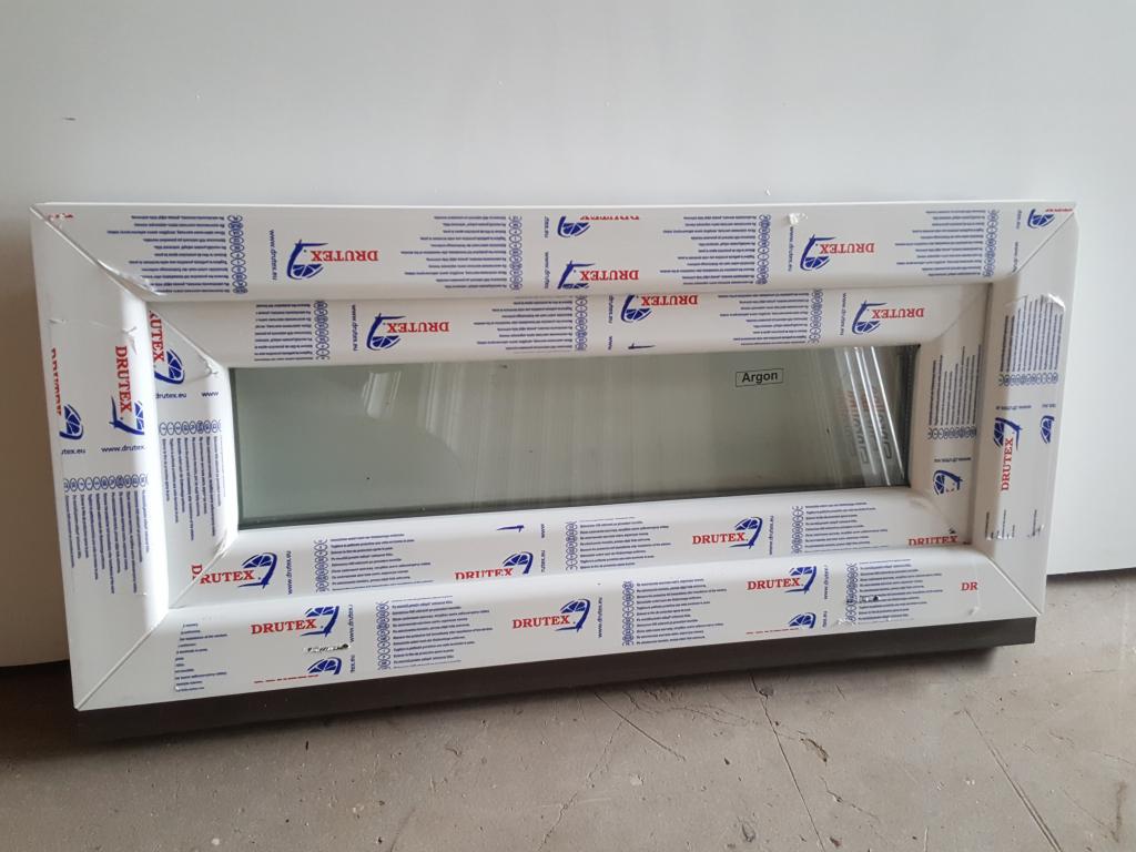 Kunststof kiep kozijn 80 x 32 cm wit RAL 9016, Kunststof, Raamkozijn, Niet ingevuld, Nieuw